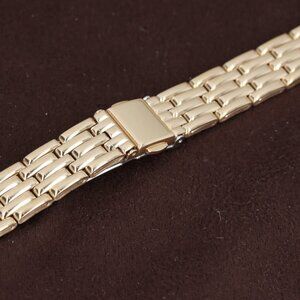 Hadley-Roma 10mm-14mm Yellow Gold Plated Ladies Watch Bracelet/Band, LB5331Y